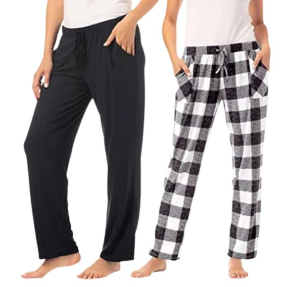 Lucky Brand Other - Lucky Brand Ladies' 4 piece PJ Set Nightwearce PJ Set (Black Plaid, X-Small)